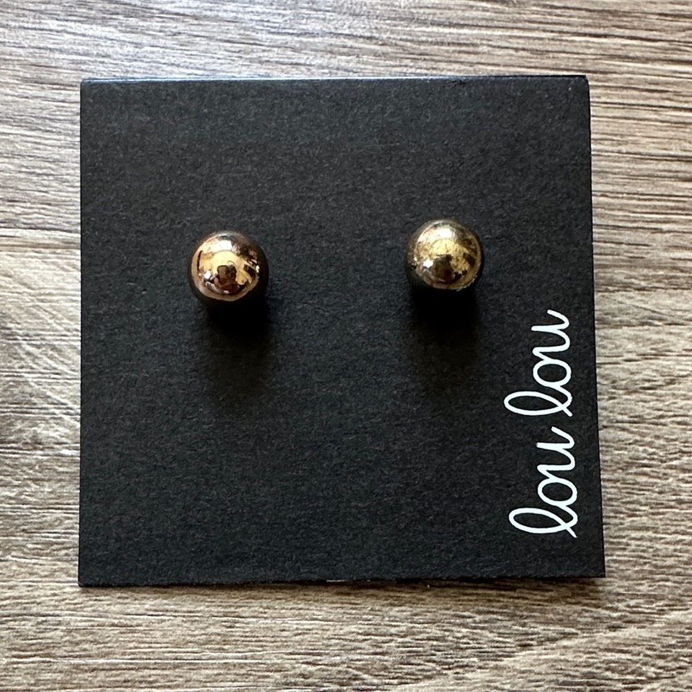 Boutique Lou Lou Gold Ball Stud Earrings